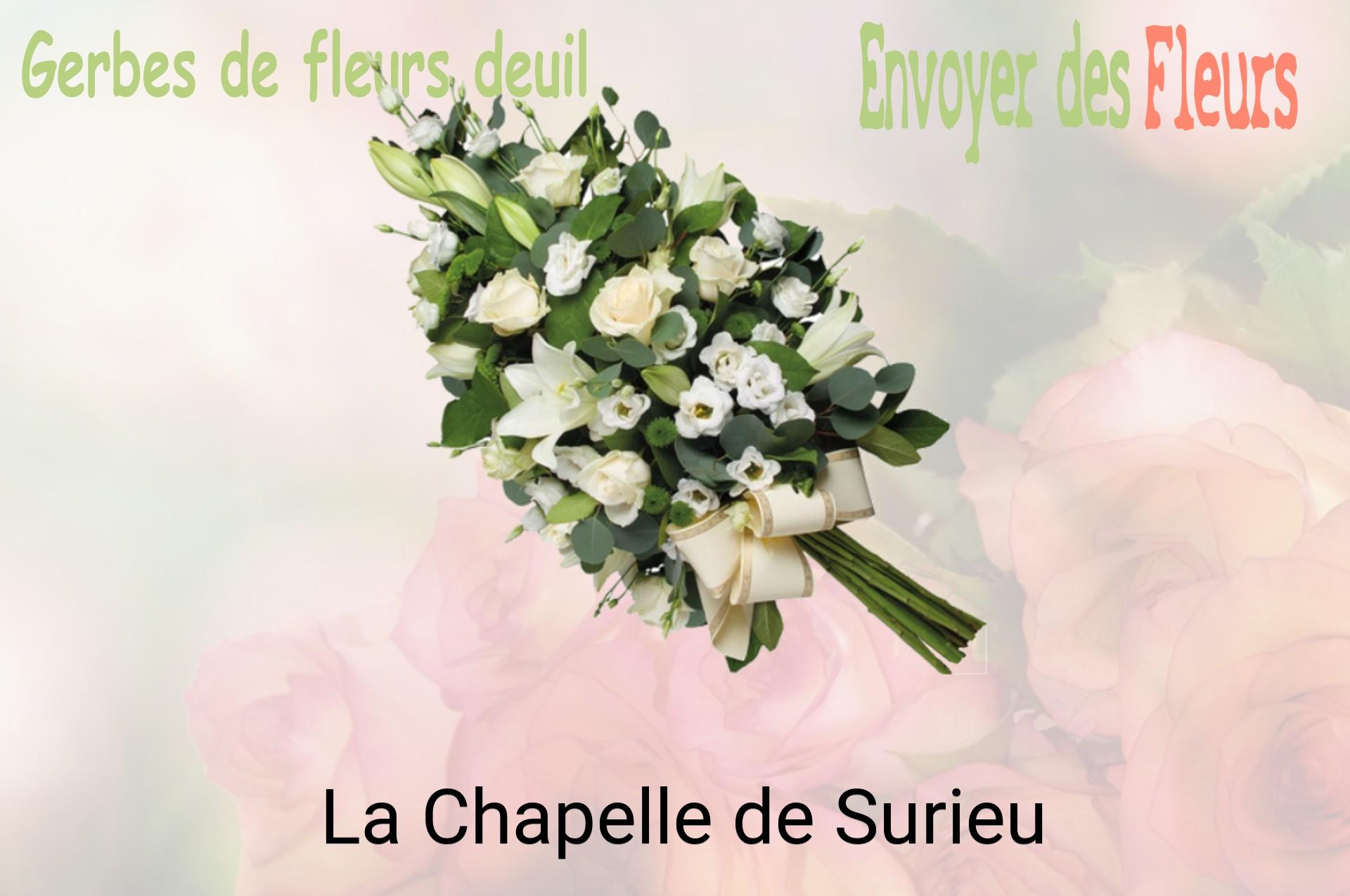 Gerbe de fleurs de deuil livrée à La Chapelle-de-Surieu